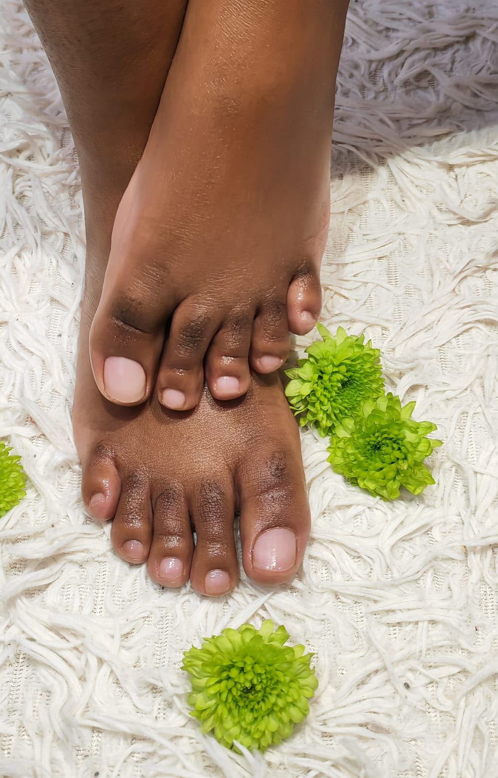 Freshly finished pedicure at KC Beauty Lounge